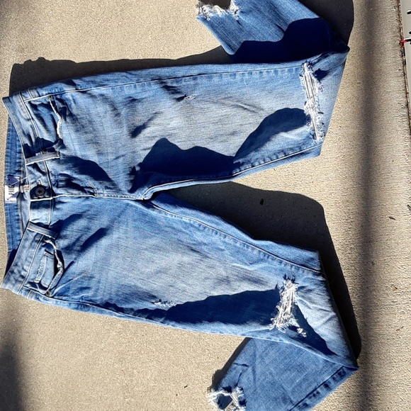 PAIGE Verdugo Crop Worn In Hem Janis Destructed Distressed, SZ 29 - Picture 5 of 16